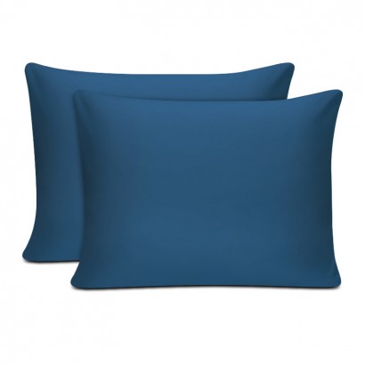 Μαξιλαροθήκες ύπνου Tonne Cotton Box Σετ 2 τμχ χρώμα πετρόλ 50x70εκ.