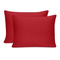 Μαξιλαροθήκες ύπνου Tonne Cotton Box Σετ 2 τμχ χρώμα κόκκινο 50x80εκ.