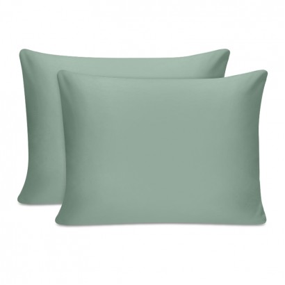 Μαξιλαροθήκες ύπνου Tonne Cotton Box Σετ 2 τμχ χρώμα πράσινο 50x80εκ.