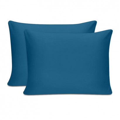 Μαξιλαροθήκες ύπνου Tonne Cotton Box Σετ 2 τμχ χρώμα πετρόλ 50x80εκ.