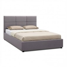 Κρεβάτι Kingston Megapap βελούδινο χρώμα γκρι 150x200εκ. Κρεβάτι Kingston Megapap βελούδινο χρώμα γκρι 150x200εκ.