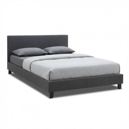 Κρεβάτι Flat Megapap υφασμάτινο χρώμα ανθρακί 150x200εκ. Κρεβάτι Flat Megapap υφασμάτινο χρώμα ανθρακί 150x200εκ.