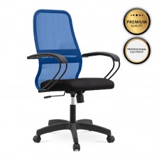 Καρέκλα γραφείου Moonlight Megapap με ύφασμα Mesh χρώμα μπλε - μαύρο 66,5x70x102/112εκ.
