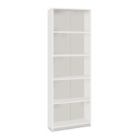 Βιβλιοθήκη Max Megapap χρώμα λευκό 58x23x170εκ.