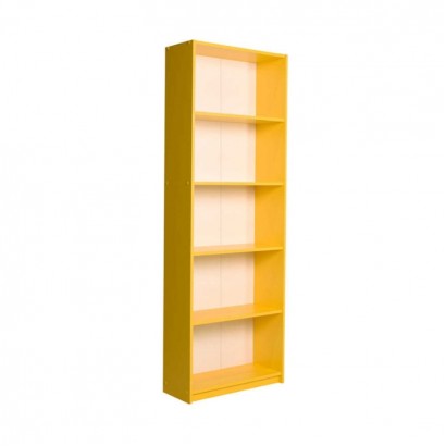 Βιβλιοθήκη Max Megapap χρώμα κίτρινο 58x23x170εκ.