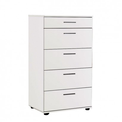 Συρταριέρα Trendline Megapap χρώμα λευκό 60x44x108εκ. Συρταριέρα Trendline Megapap χρώμα λευκό 60x44x108εκ.