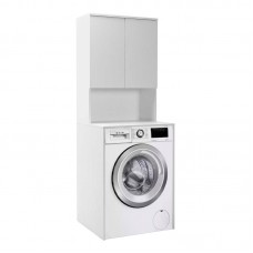 Έπιπλο πλυντηρίου Ceza Megapap χρώμα λευκό 65x60x182εκ.