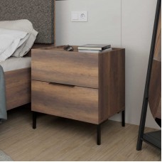 Κομοδίνο Oryana Megapap χρώμα καρυδί 55x44x59εκ. Κομοδίνο Oryana Megapap χρώμα καρυδί 55x44x59εκ.
