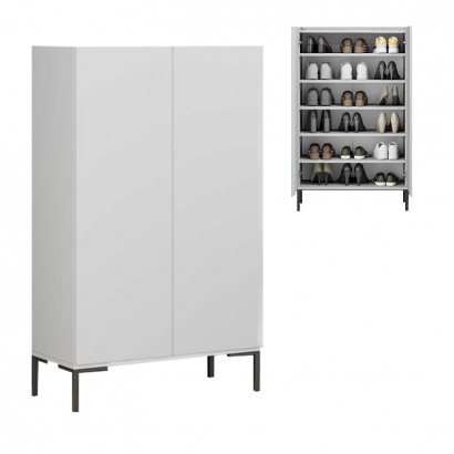 Παπουτσοθήκη - Ντουλάπι Pool Megapap χρώμα λευκό 72x34x119εκ.