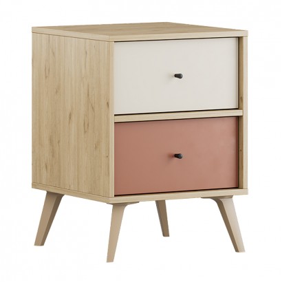 Κομοδίνο Terra Megapap χρώμα florida oak 44x44x61εκ.