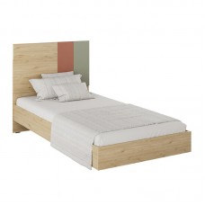 Κρεβάτι Terra Megapap χρώμα florida oak 100x200εκ.