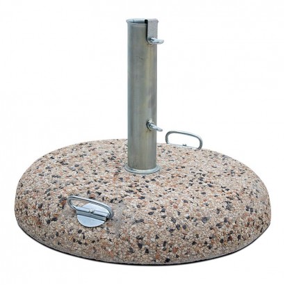 Βάση ομπρέλας τσιμεντένια ψηφιδωτή με λαβές 50kg. με σωλήνα Φ62mm.