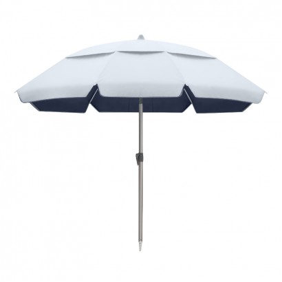 Ομπρέλα θαλάσσης αλουμινίου Malibu Megapap με UPF 50+ προστασία χρώμα ασημί - μπλε Ø2m