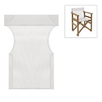 Διάτρητο πανί επαγγελματικό για πολυθρόνα σκηνοθέτη χρώματος λευκό Megapap