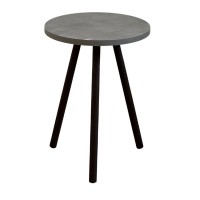 Τραπεζάκι βοηθητικό Roma Megapap χρώμα γκρι ρετρό 33,5x33,5x46εκ.