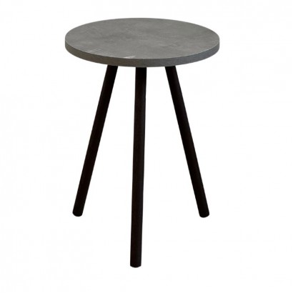 Τραπεζάκι βοηθητικό Roma Megapap χρώμα γκρι ρετρό 33,5x33,5x46εκ.