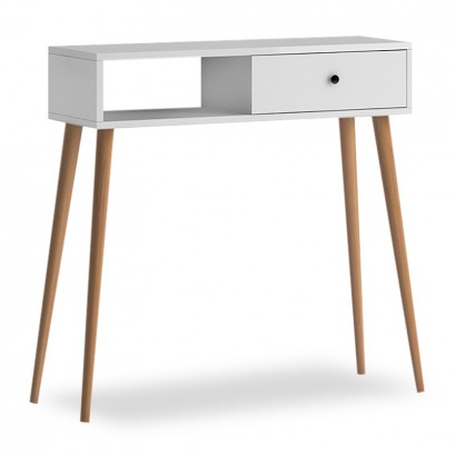 Κονσόλα Napoli Megapap χρώμα λευκό 90x29x88εκ.