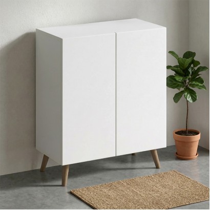 Παπουτσοθήκη Luce Megapap χρώμα λευκό 70x35x85εκ.