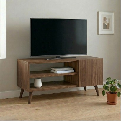 Έπιπλο τηλεόρασης Parma Megapap χρώμα καρυδί 90x30x40εκ.