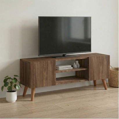 Έπιπλο τηλεόρασης Etna Megapap χρώμα καρυδί 120x30x45εκ.