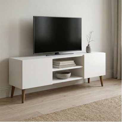 Έπιπλο τηλεόρασης Etna Megapap χρώμα λευκό 150x30x45εκ.