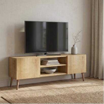 Έπιπλο τηλεόρασης Etna Megapap χρώμα sapphire oak 150x30x45εκ. Έπιπλο τηλεόρασης Etna Megapap χρώμα sapphire oak 150x30x45εκ.