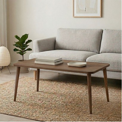 Τραπεζάκι σαλονιού Plane Megapap χρώμα καρυδί 90x55x41εκ.