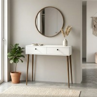 Κονσόλα Alis Megapap χρώμα λευκό 110x29x88εκ.