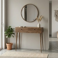 Κονσόλα Alis Megapap χρώμα καρυδί 110x29x88εκ.