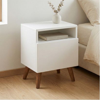 Κομοδίνο Sole Megapap χρώμα λευκό 40x30x47,6εκ.