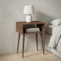 Κομοδίνο Gola Megapap χρώμα καρυδί 45x30x58εκ.