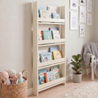 Επιτοίχια βιβλιοθήκη - ραφιέρα Montessori Megapap χρώμα κρεμ 60x10x120εκ.