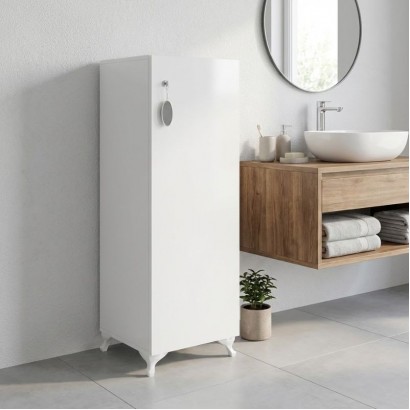 Ντουλάπι με κλειδαριά Zehra Megapap χρώμα λευκό 30x32x108εκ.