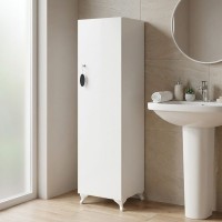 Ντουλάπι με κλειδαριά Zehra Megapap χρώμα λευκό 30x32x128εκ.