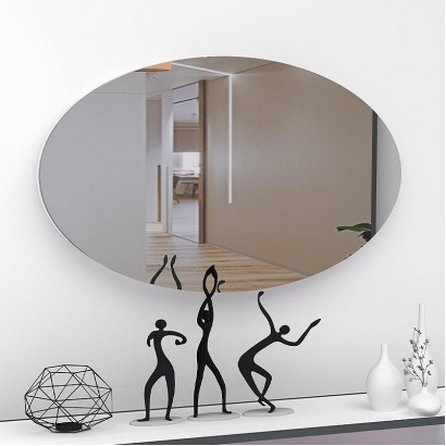 Καθρέπτης τοίχου Vista Megapap χρώμα λευκό 90x50x2,2εκ.