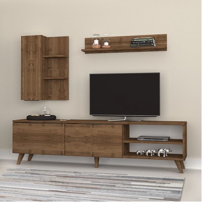 Σύνθεση τηλεόρασης Orion Megapap χρώμα καρυδί 180x35x47εκ.