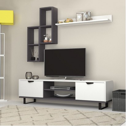 Σύνθεση τηλεόρασης Lonsa Megapap χρώμα λευκό 160x35x40εκ.