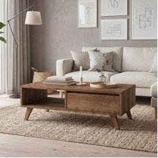 Τραπεζάκι σαλονιού Aster Megapap χρώμα καρυδί 120x56x40εκ. Τραπεζάκι σαλονιού Aster Megapap χρώμα καρυδί 120x56x40εκ.