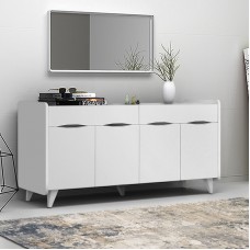 Μπουφές Sila Megapap χρώμα λευκό 140x45x72εκ.