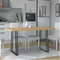 Τραπέζι Gable Megapap χρώμα φυσικό οξιάς - ανθρακί 140x80x76εκ.
