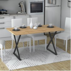 Τραπέζι Bette Megapap χρώμα φυσικό οξιάς - ανθρακί 140x80x76εκ. Τραπέζι Bette Megapap χρώμα φυσικό οξιάς - ανθρακί 140x80x76εκ.