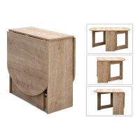 Τραπέζι Winslet Megapap επεκτεινόμενο χρώμα φυσικό οξιάς 34(63+63)x80x76εκ.