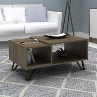 Τραπεζάκι σαλονιού Don Megapap χρώμα καρυδί 90x55x44εκ.