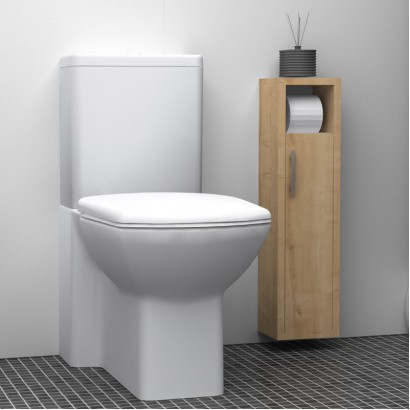 Στήλη μπάνιου Murray Megapap χρώμα φυσικό οξιάς 16x14x70εκ.