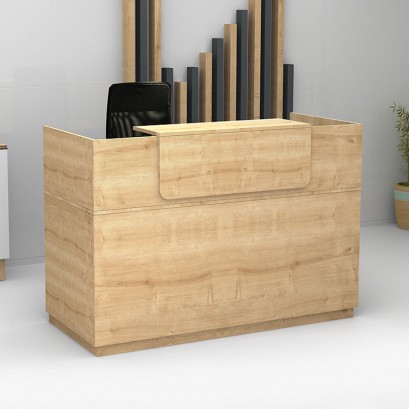 Γραφείο υποδοχής - reception Lemmon Megapap χρώμα φυσικό οξιάς 160x70x110εκ. Γραφείο υποδοχής - reception Lemmon Megapap χρώμα φυσικό οξιάς 160x70x110εκ.