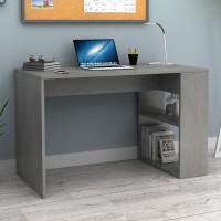 Γραφείο εργασίας Mikro Megapap χρώμα γκρι σκυροδέματος 120x60x75εκ.