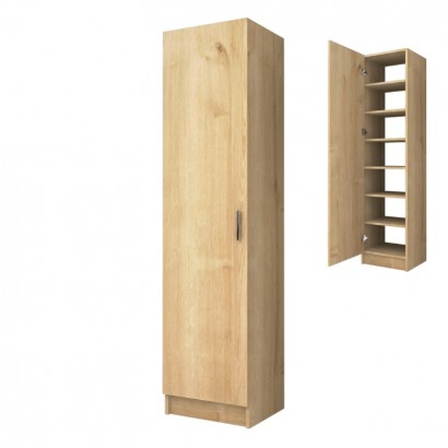 Ντουλάπα ρούχων - παπουτσοθήκη Petro Megapap μονόφυλλη χρώμα φυσικό οξιάς 45x38x180εκ. Ντουλάπα ρούχων - παπουτσοθήκη Petro Megapap μονόφυλλη χρώμα φυσικό οξιάς 45x38x180εκ.