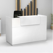 Γραφείο υποδοχής - reception Lemmon Megapap χρώμα λευκό 120x70x110εκ.