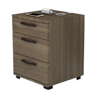 Κομοδίνο - Συρταριέρα γραφείου Roco Megapap χρώμα καρυδί 40x39x57εκ.