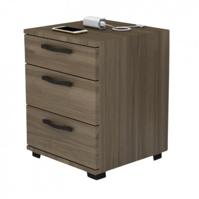 Κομοδίνο - Συρταριέρα γραφείου Roco Megapap χρώμα καρυδί 40x39x57εκ.